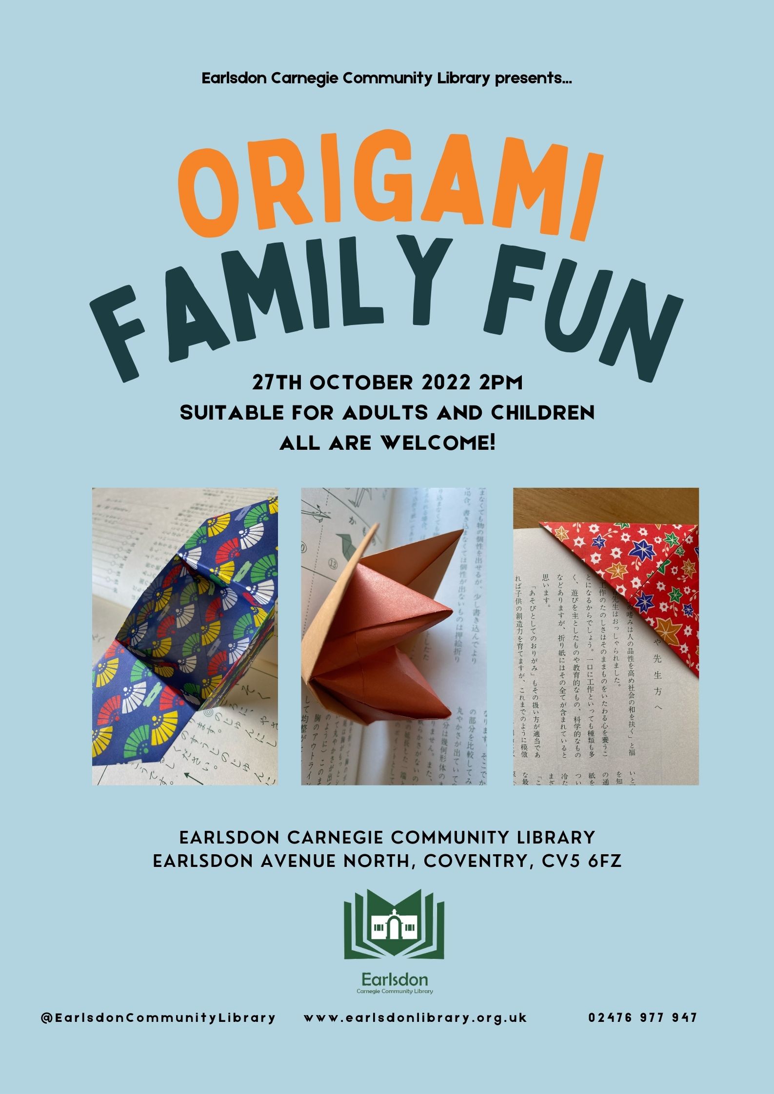 Flyer for Origami Family Fun